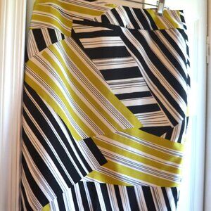 Nine West Midi Skirt Size 4 Geometric Colorful